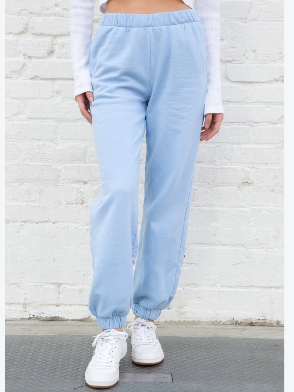 Brandy Melville Pale Blue Joggers with Elastic Waist
